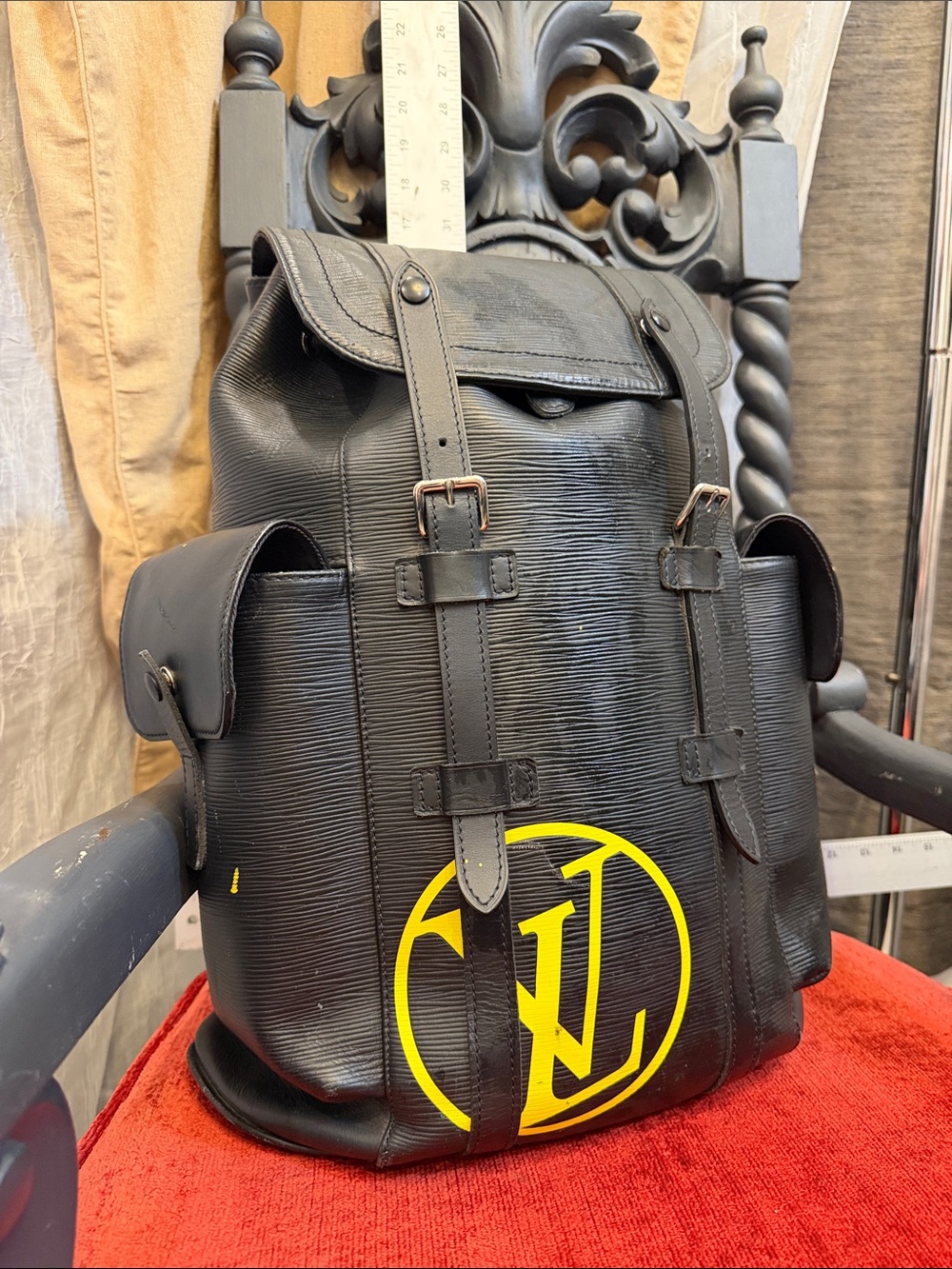 LV Louis Vuitton Limited Epi Leather Christopher MM backpack limited edition